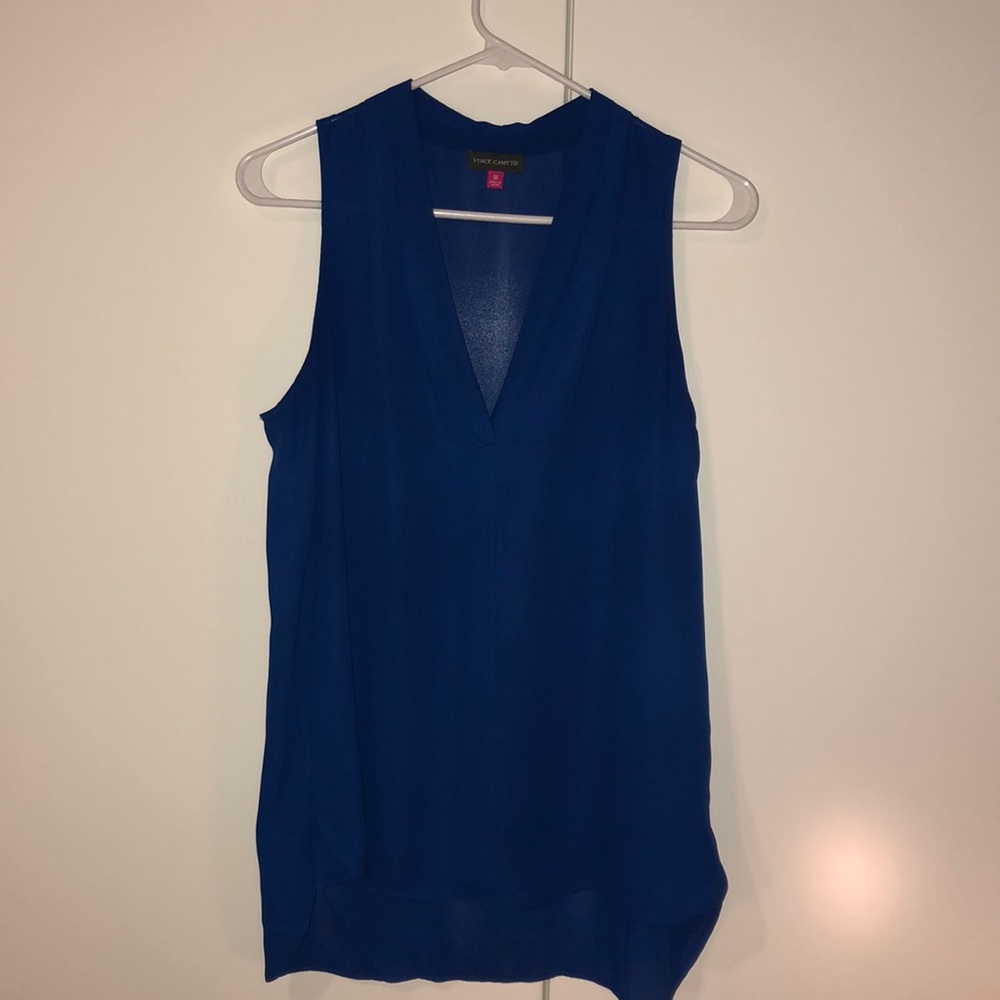 Blue chiffon sleeves blouse